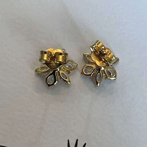 New Authentic Pandora Sparkling Herbarium Cluster Stud Earrings 14k gold plated - Picture 5 of 10